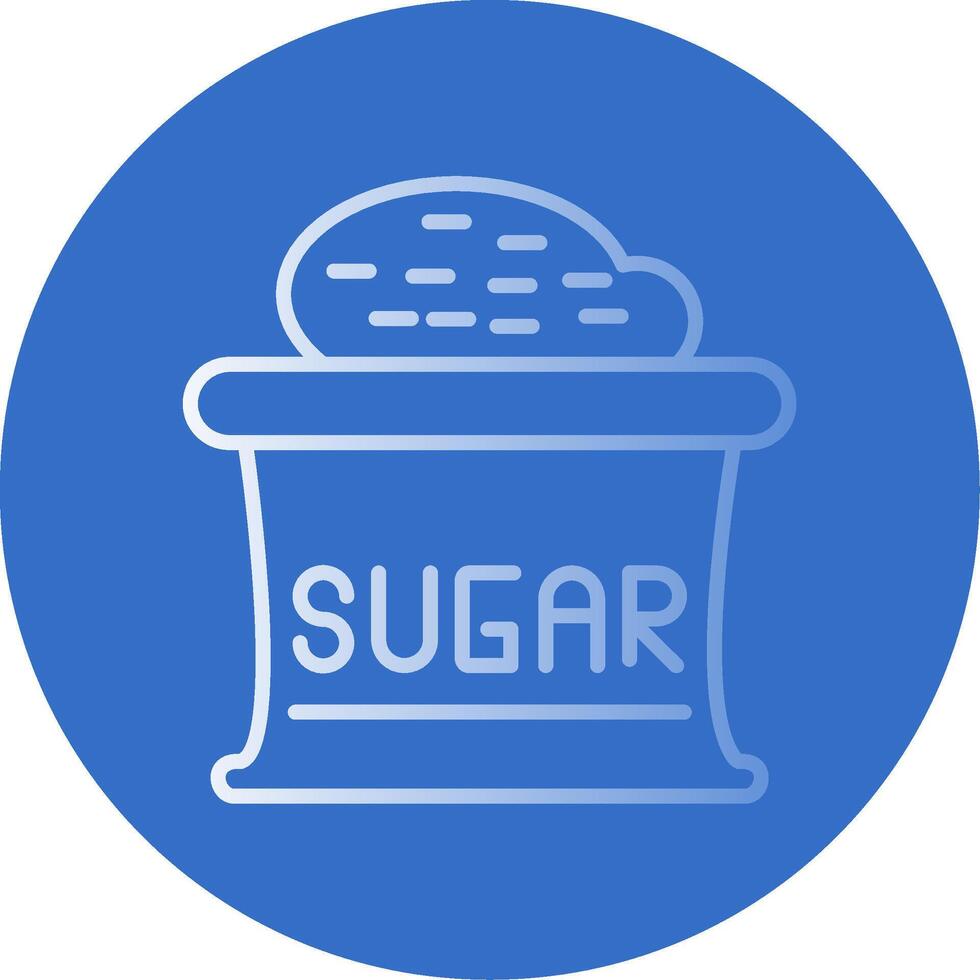 Sugar Flat Bubble Icon vector
