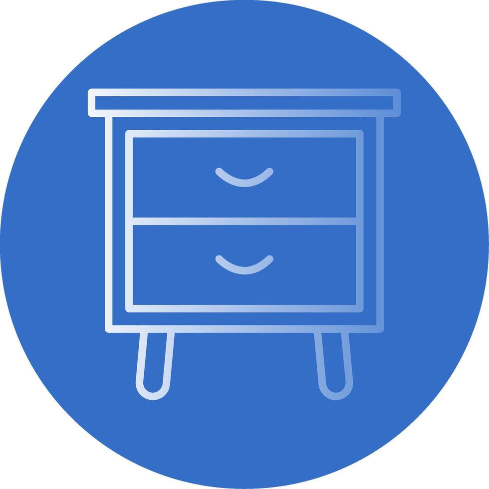 Side Table Flat Bubble Icon vector