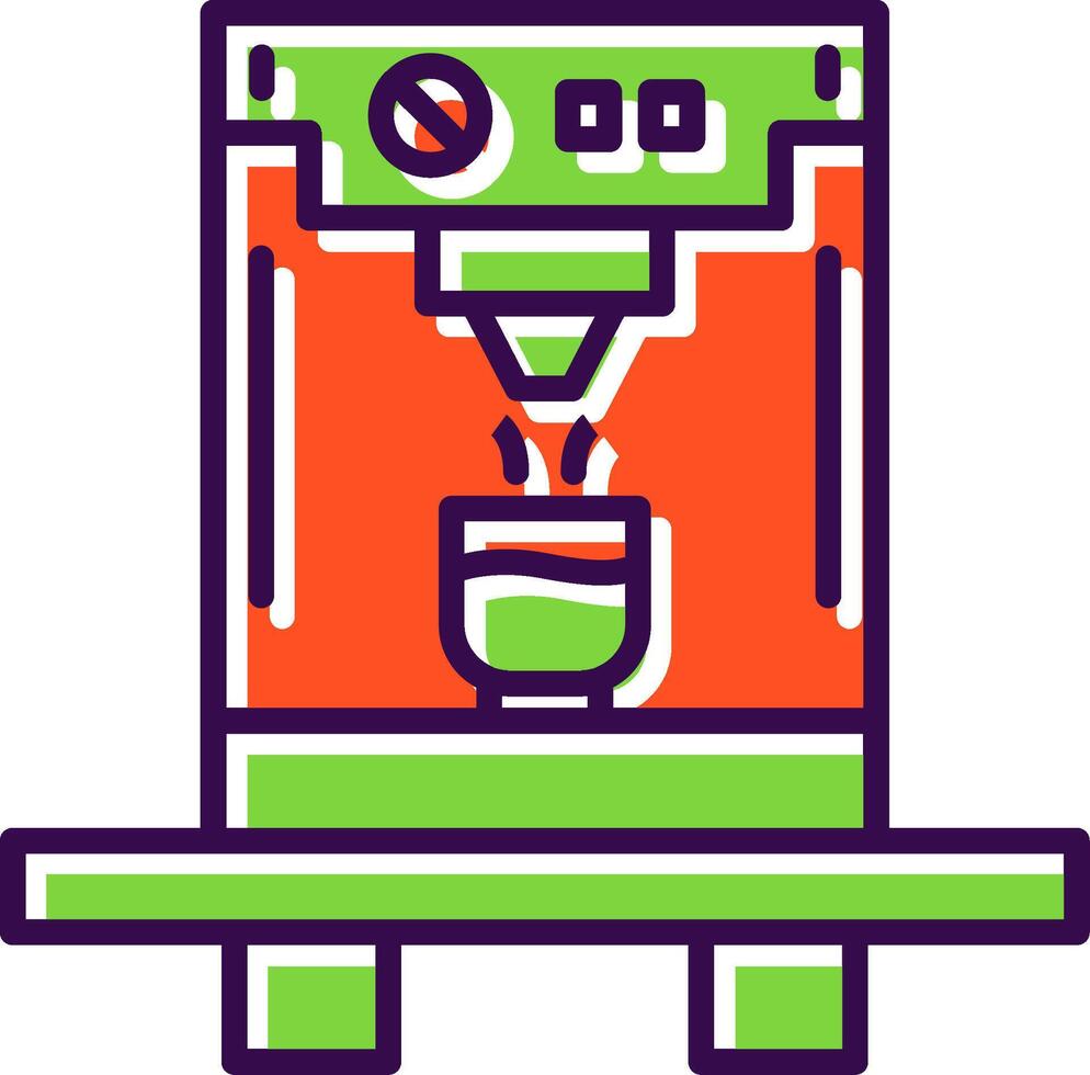 Coffee Machine filled Design Icon vector