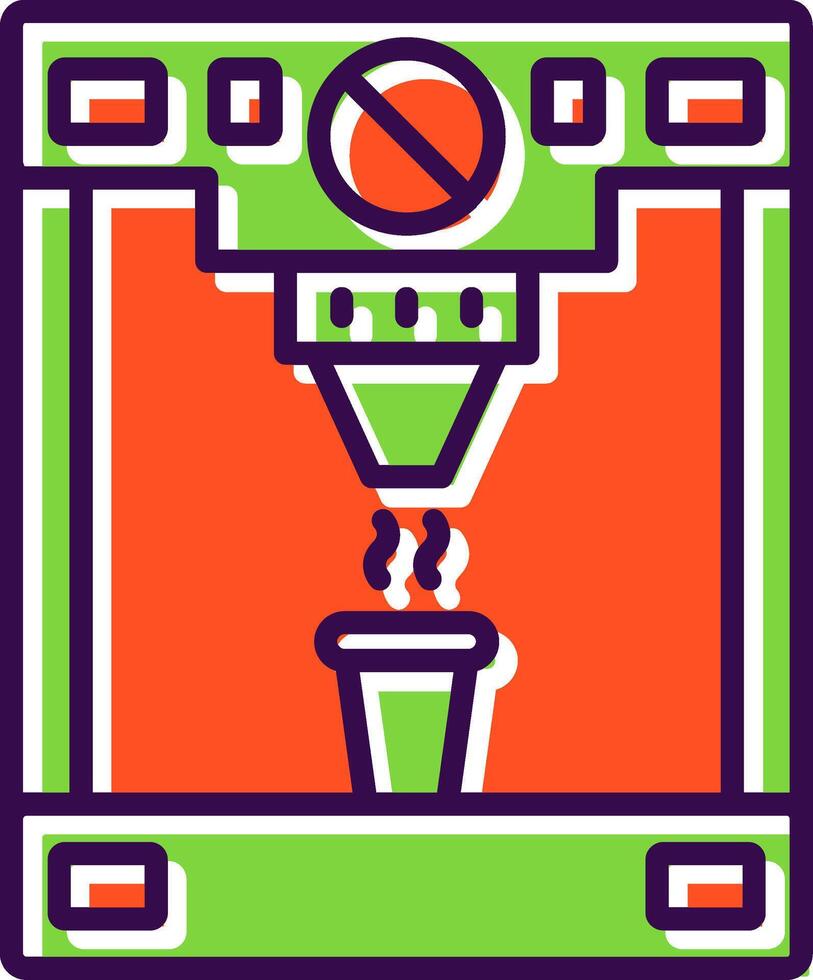 Coffee Machine filled Design Icon vector