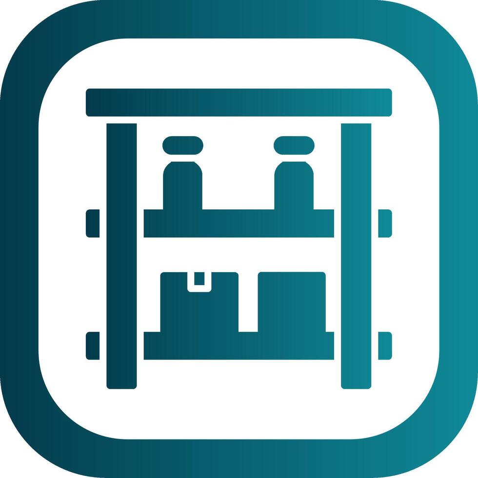 Shelves Filled Yellow Icon vector