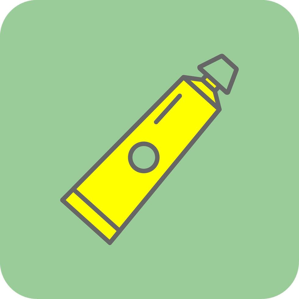 Tooth Paste Filled Yellow Icon vector