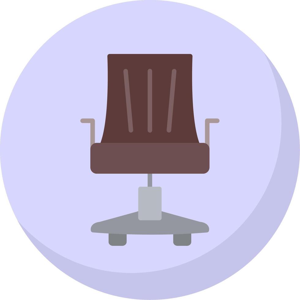 Office Chair Flat Bubble Icon vector