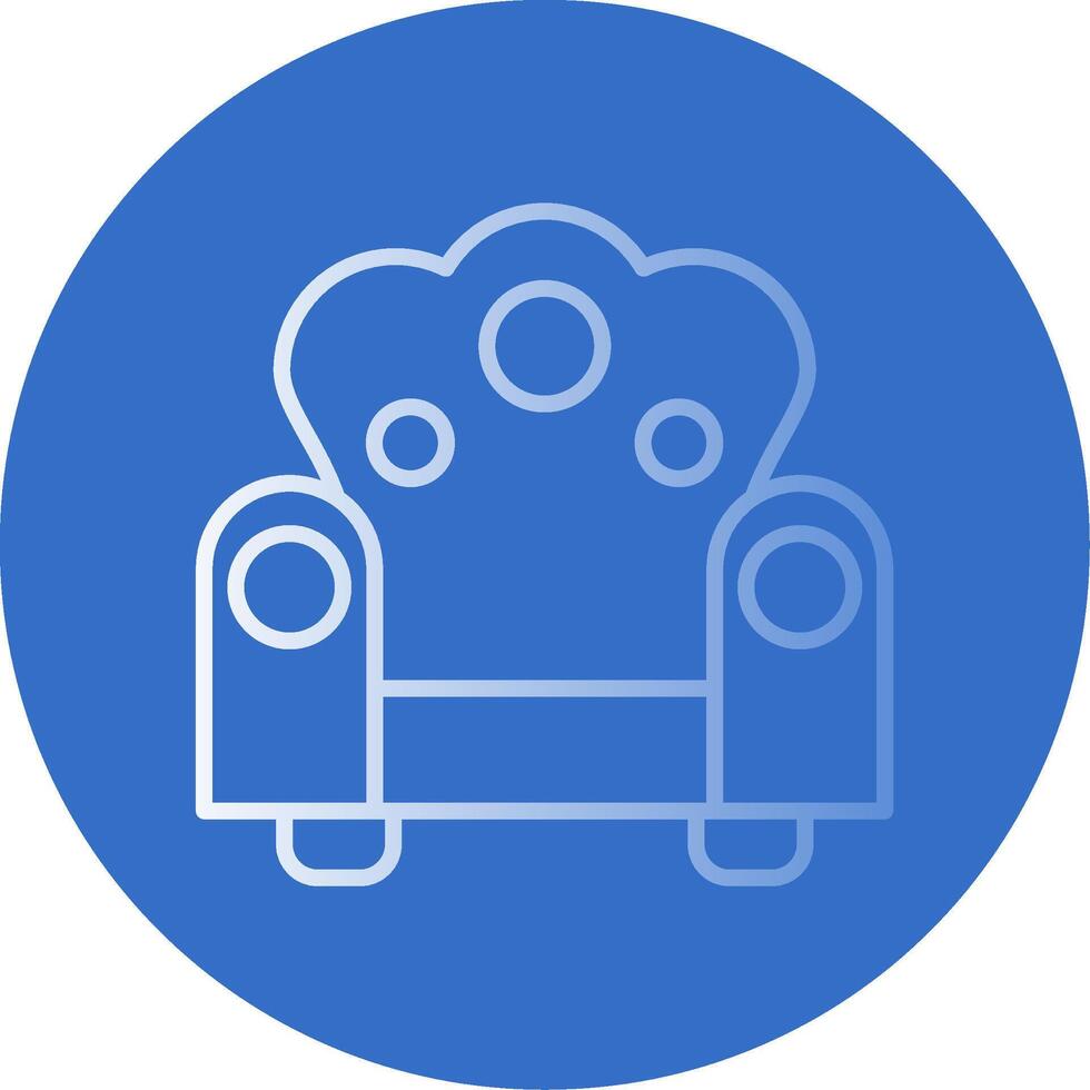 Throne Flat Bubble Icon vector