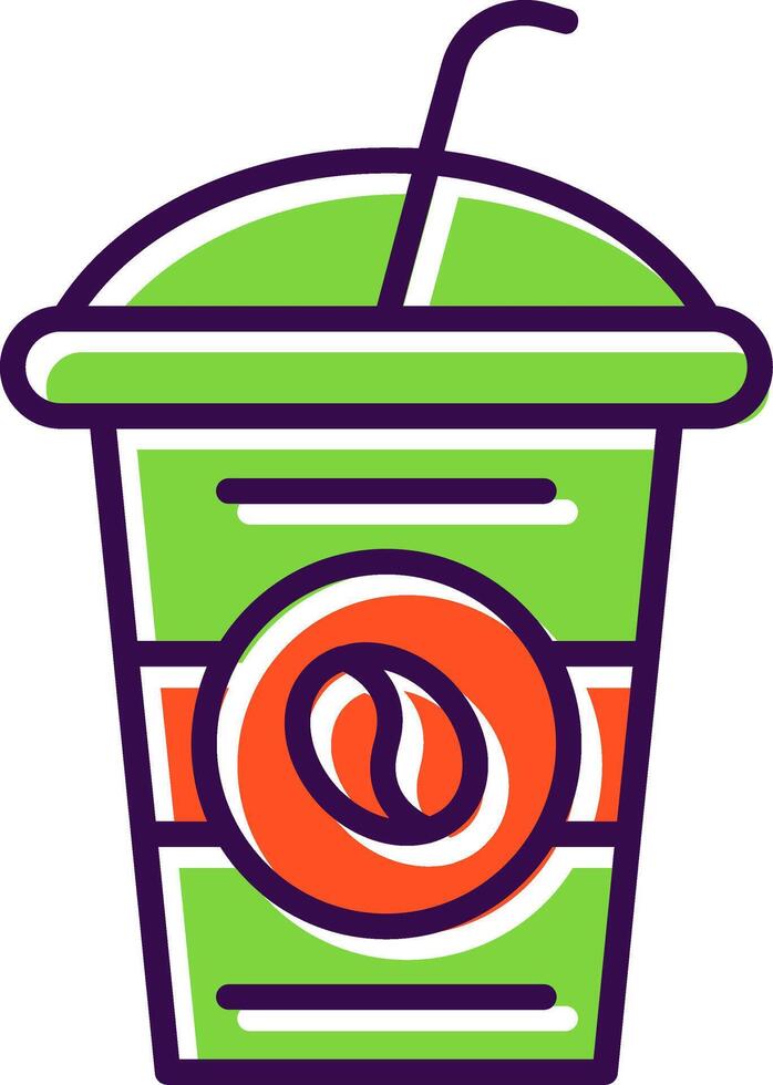 Coffee Cup filled Design Icon vector