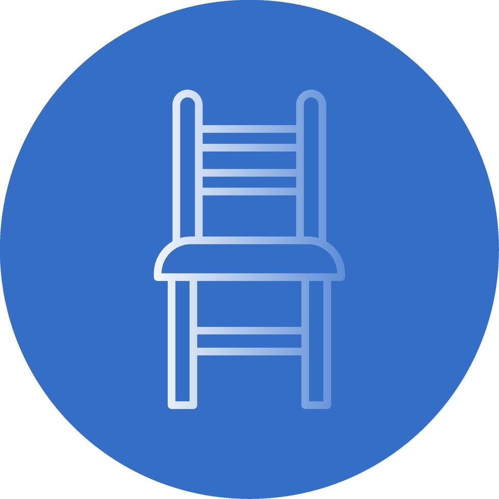 Dining Chair Flat Bubble Icon vector
