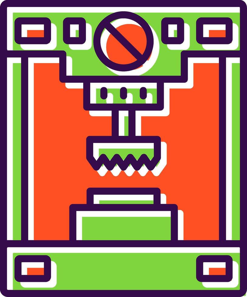 Press Machine filled Design Icon vector