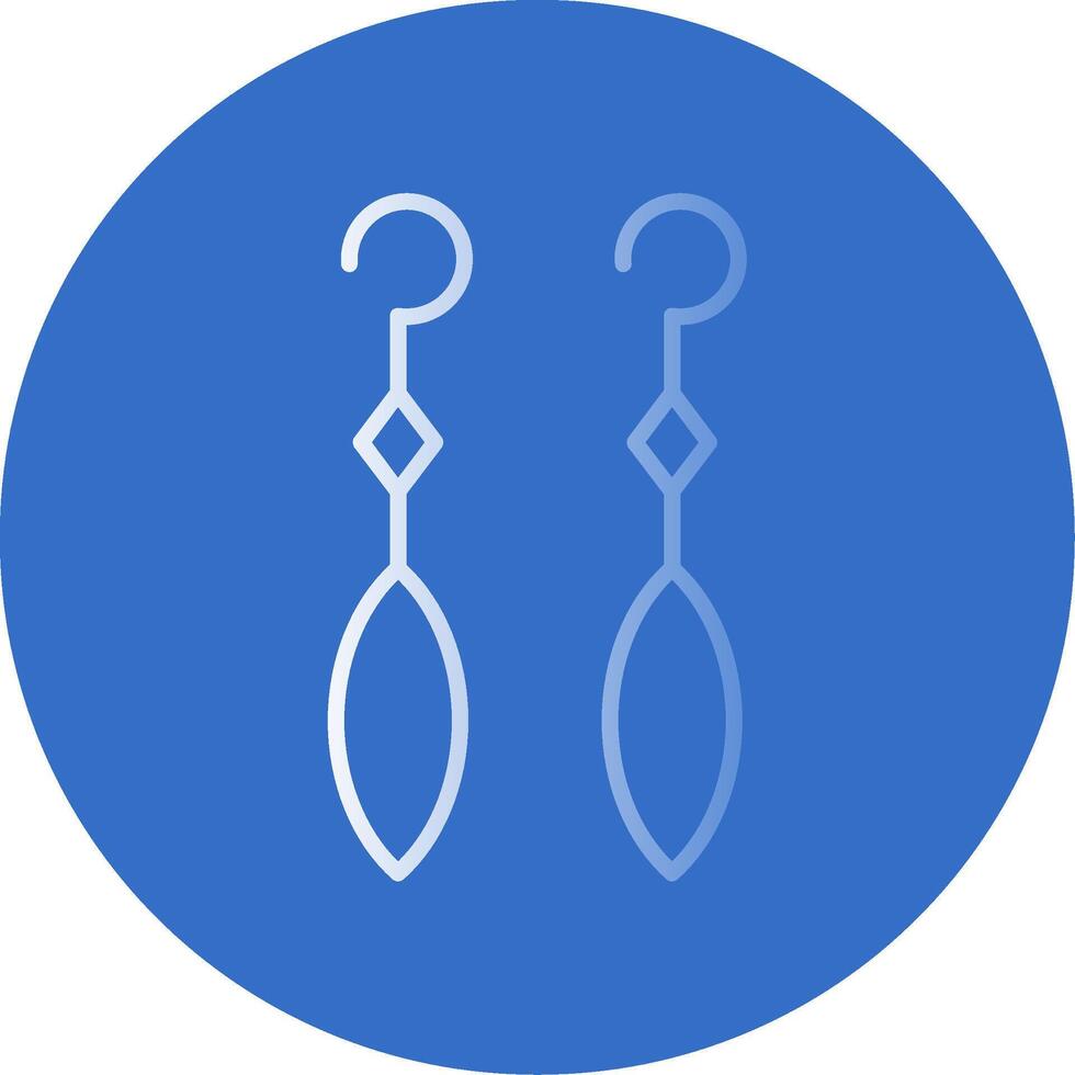 Earring Flat Bubble Icon vector