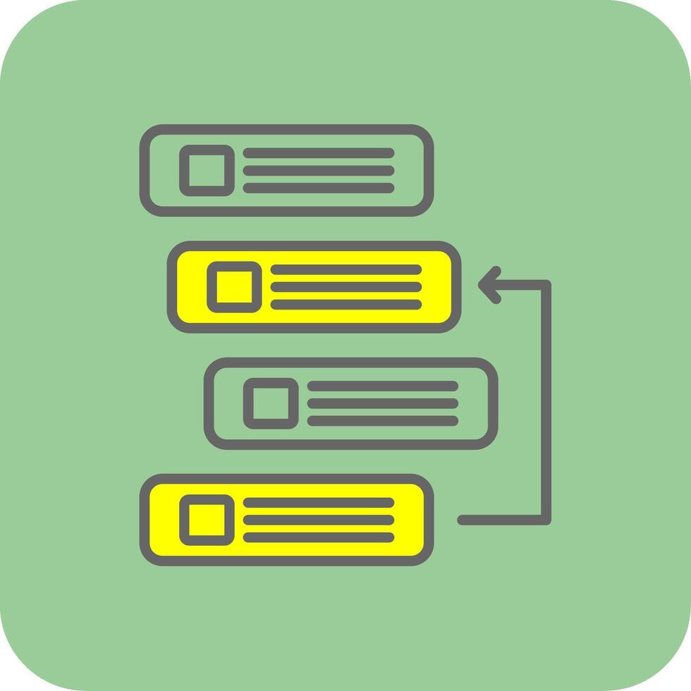 Backlog Filled Yellow Icon vector