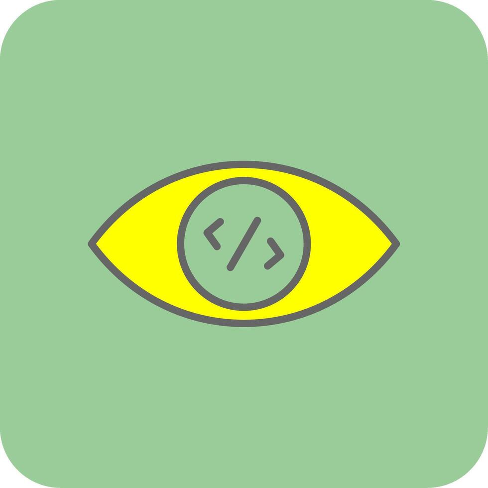 Vision Filled Yellow Icon vector