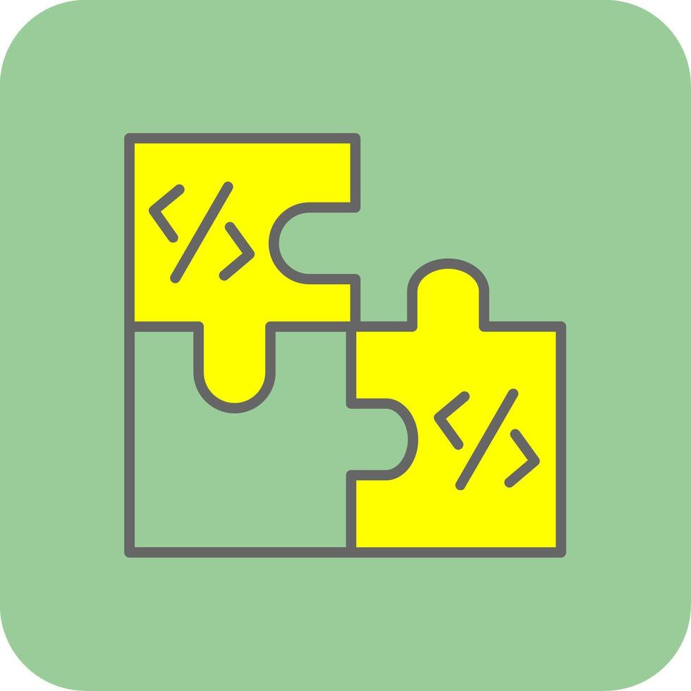 Solutions Filled Yellow Icon vector