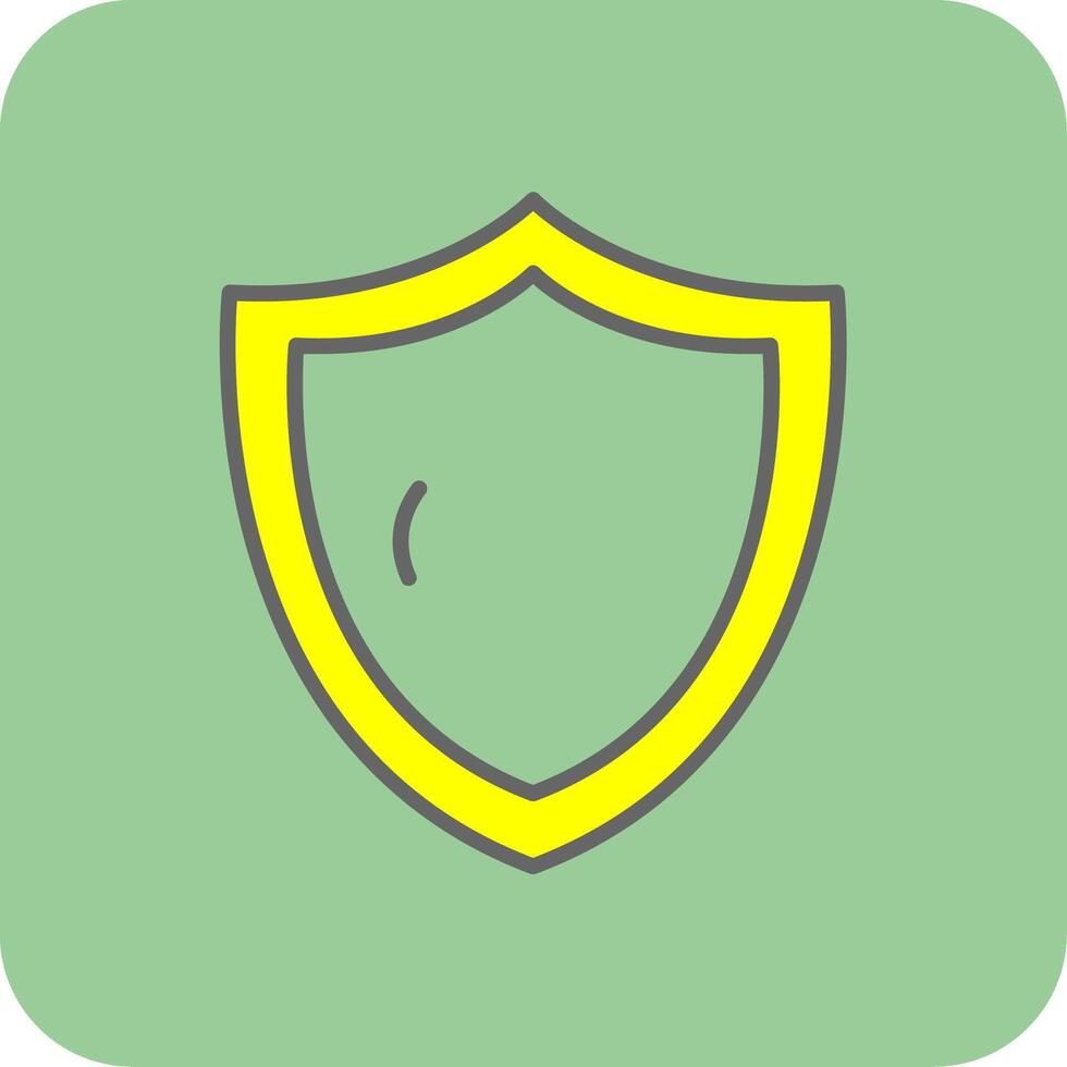 Security Shield Filled Yellow Icon vector