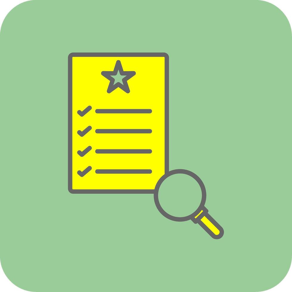 Quality Control Filled Yellow Icon vector