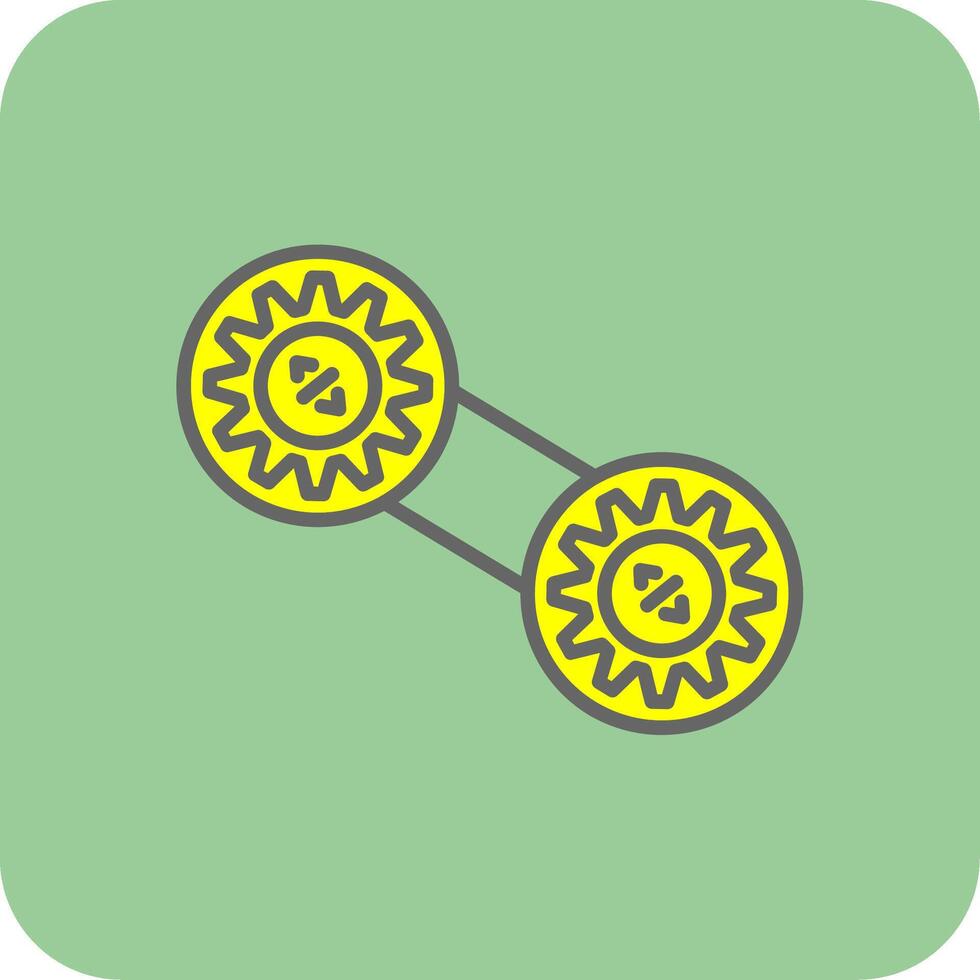 Lean Filled Yellow Icon vector