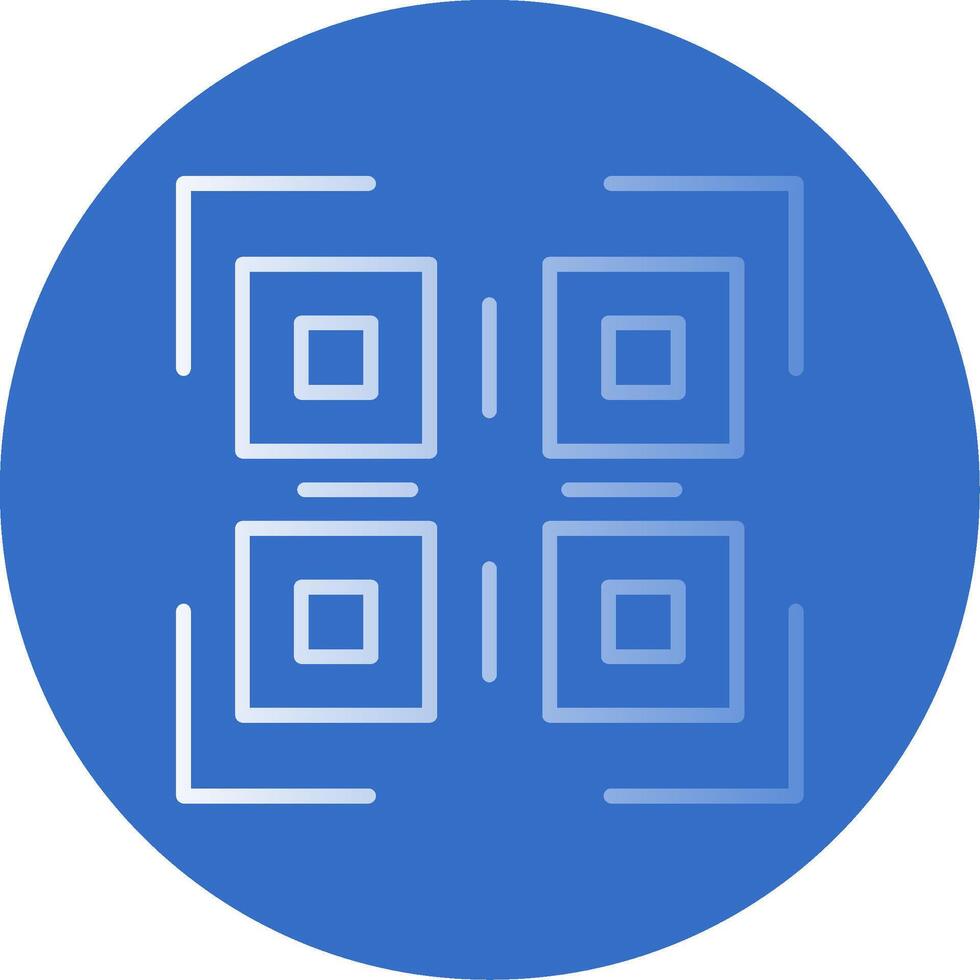 Qr Code Flat Bubble Icon vector