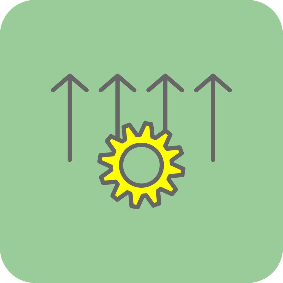 Process Improvement Filled Yellow Icon vector