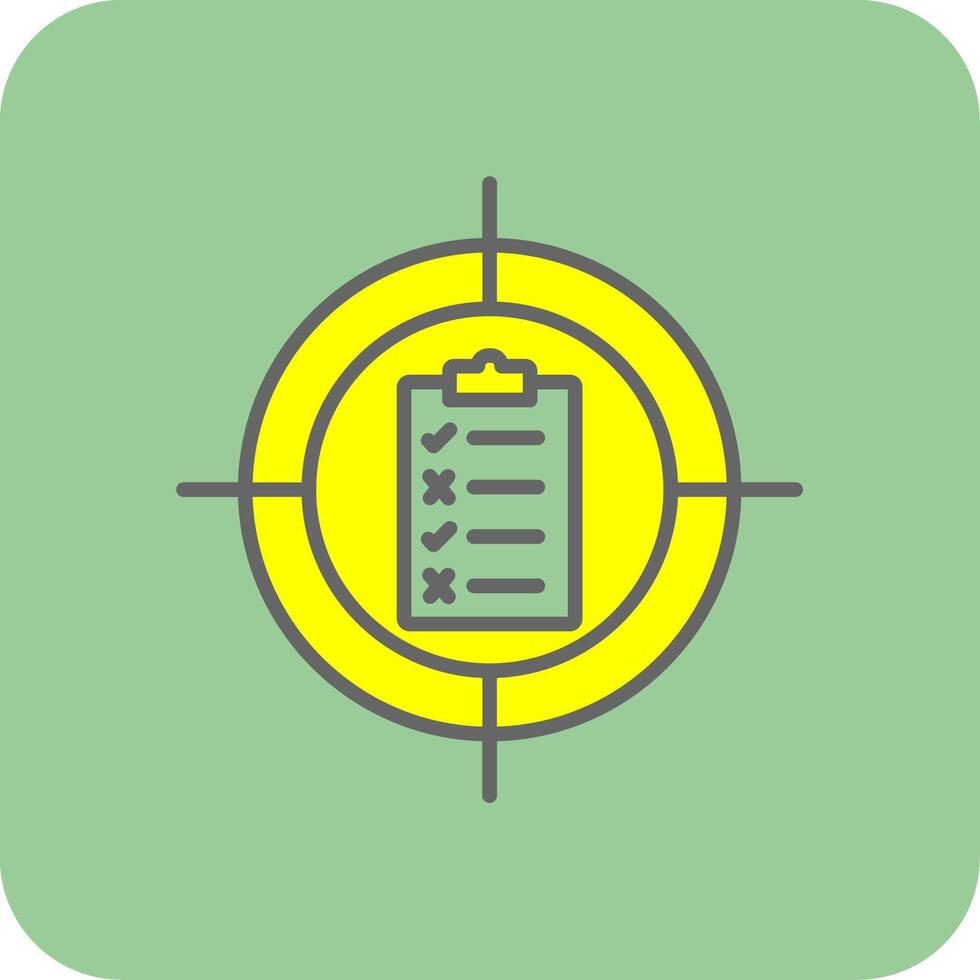 Accuracy Filled Yellow Icon vector