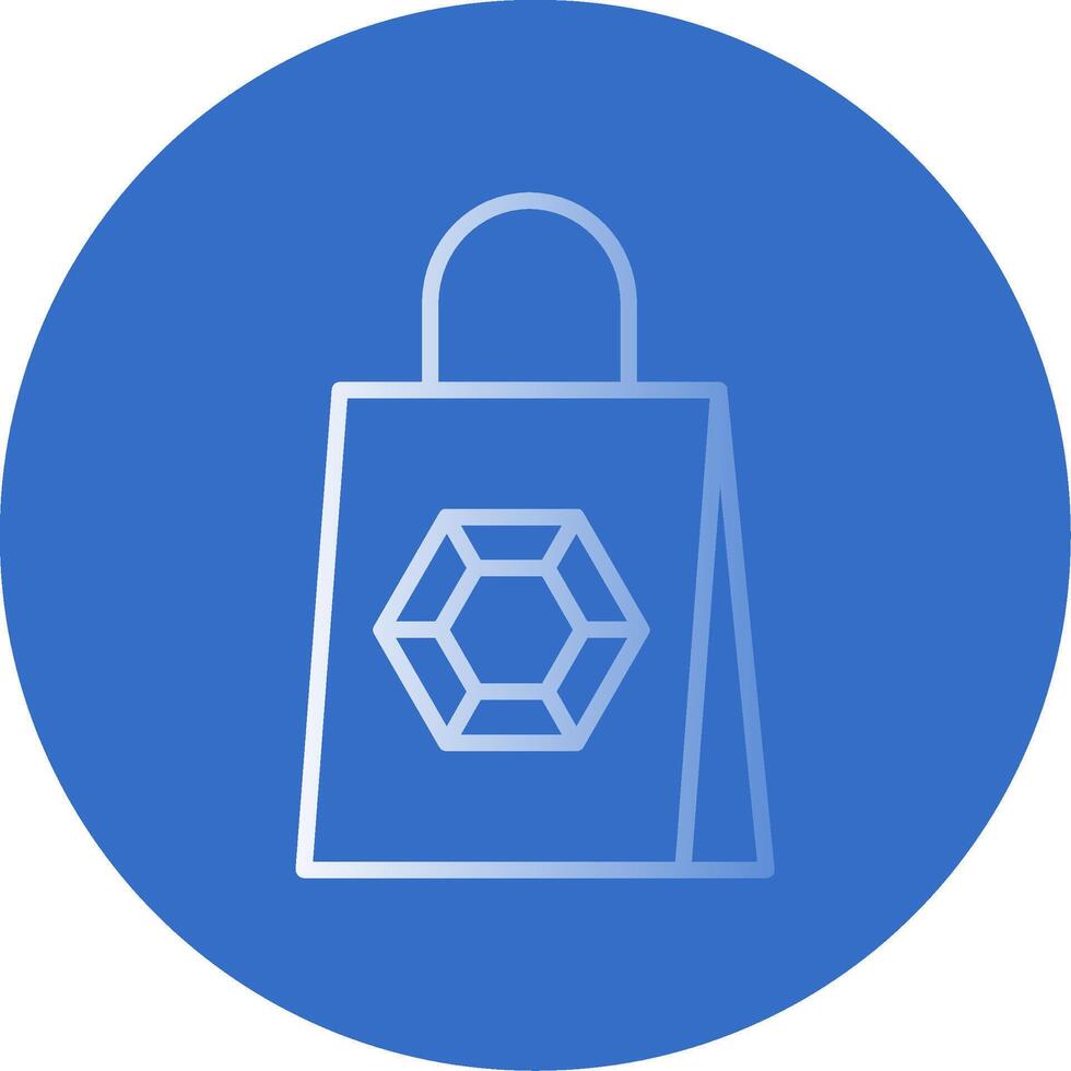Shopping Bag Flat Bubble Icon vector
