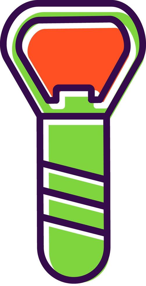 Bottle Opener filled Design Icon vector