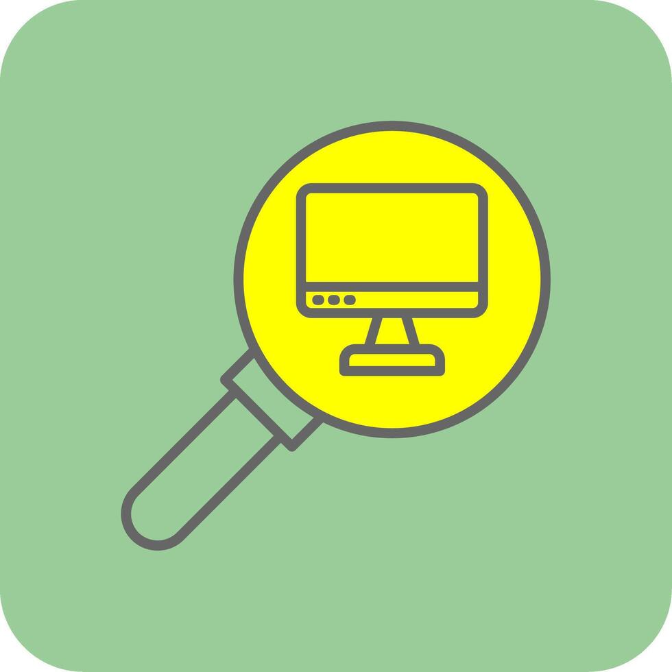 Audit Filled Yellow Icon vector