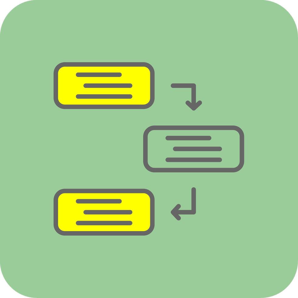 Dependencies Filled Yellow Icon vector