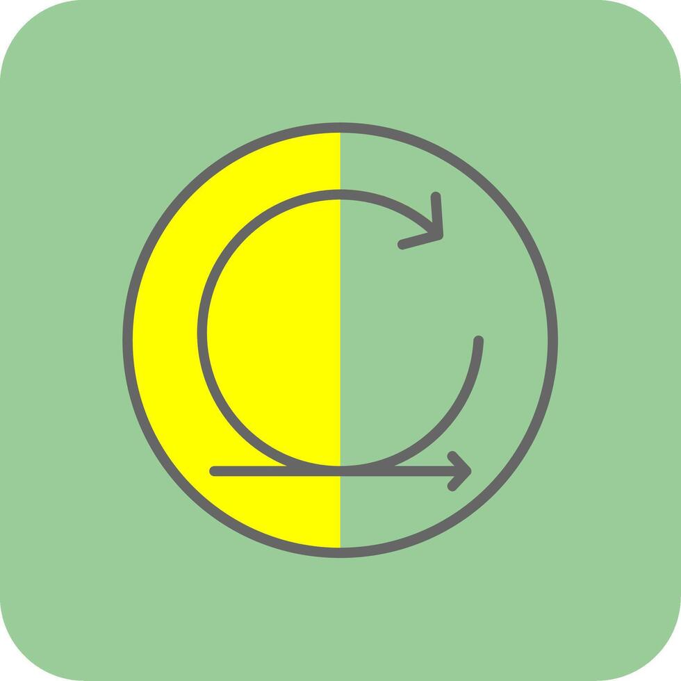 Agile Filled Yellow Icon vector