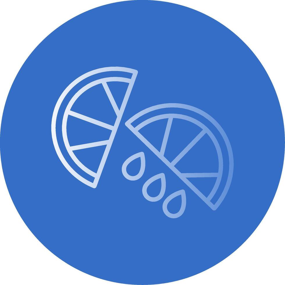 Lemon Slice Flat Bubble Icon vector