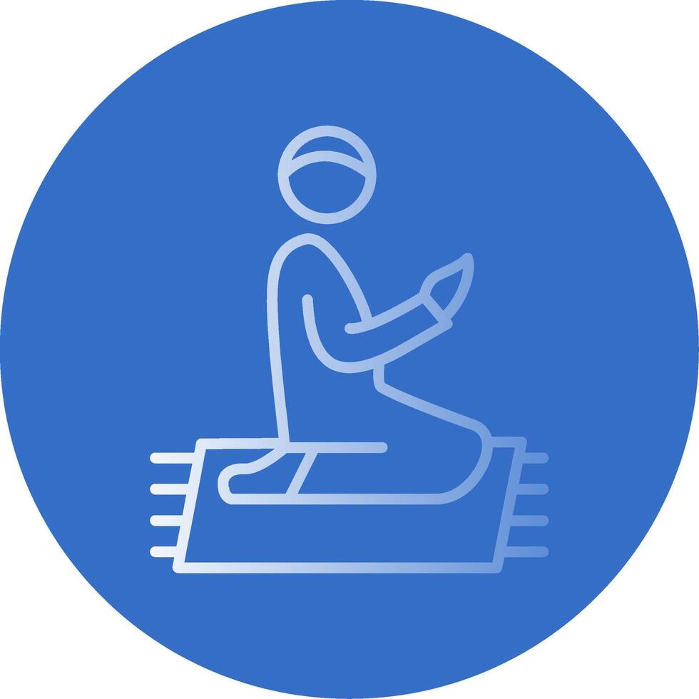 Prayer Flat Bubble Icon vector