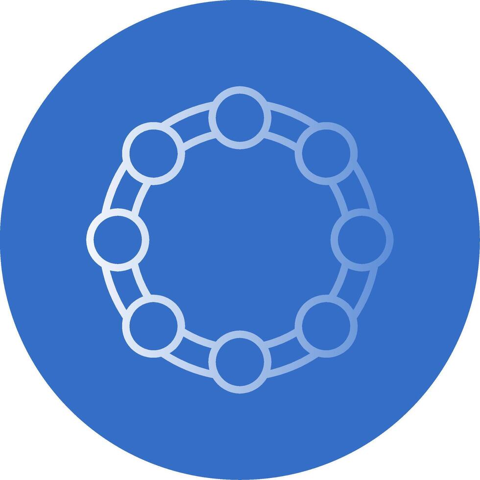 Tambourine Flat Bubble Icon vector