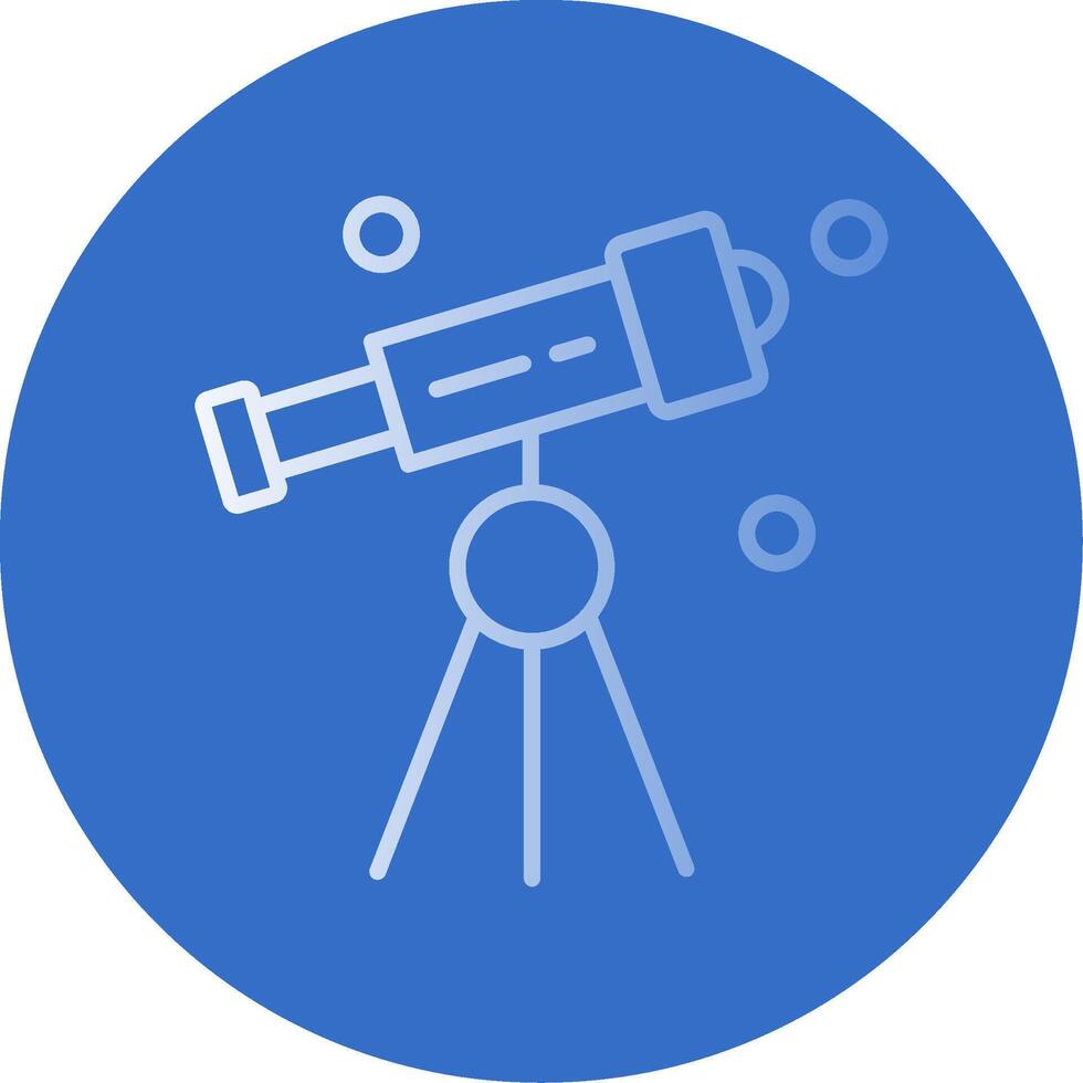Telescope Flat Bubble Icon vector