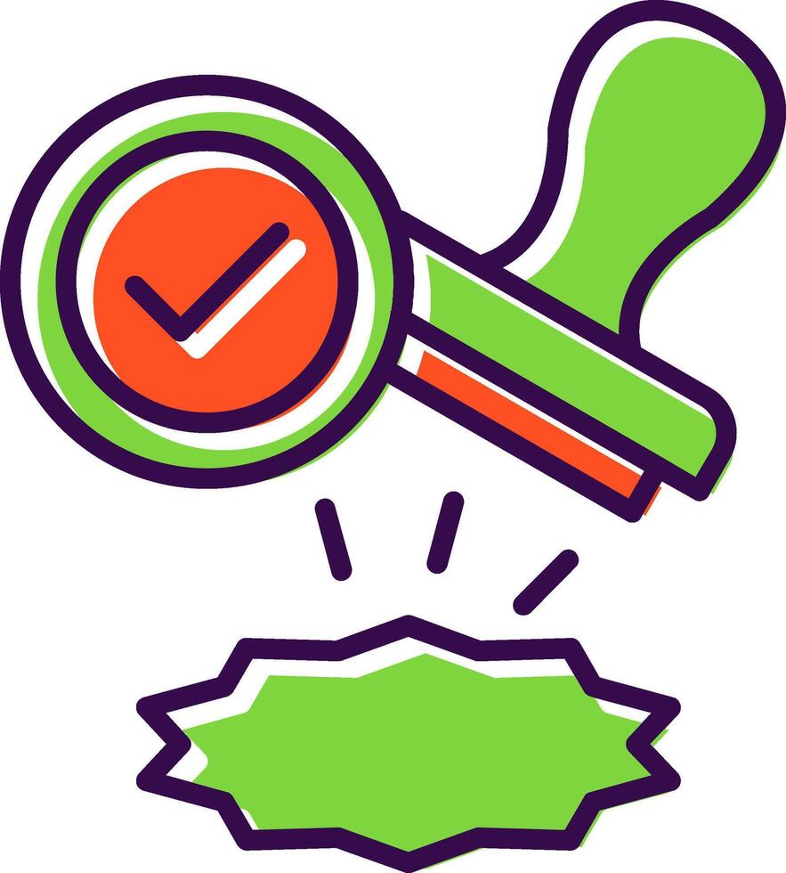 Stamp filled Design Icon vector