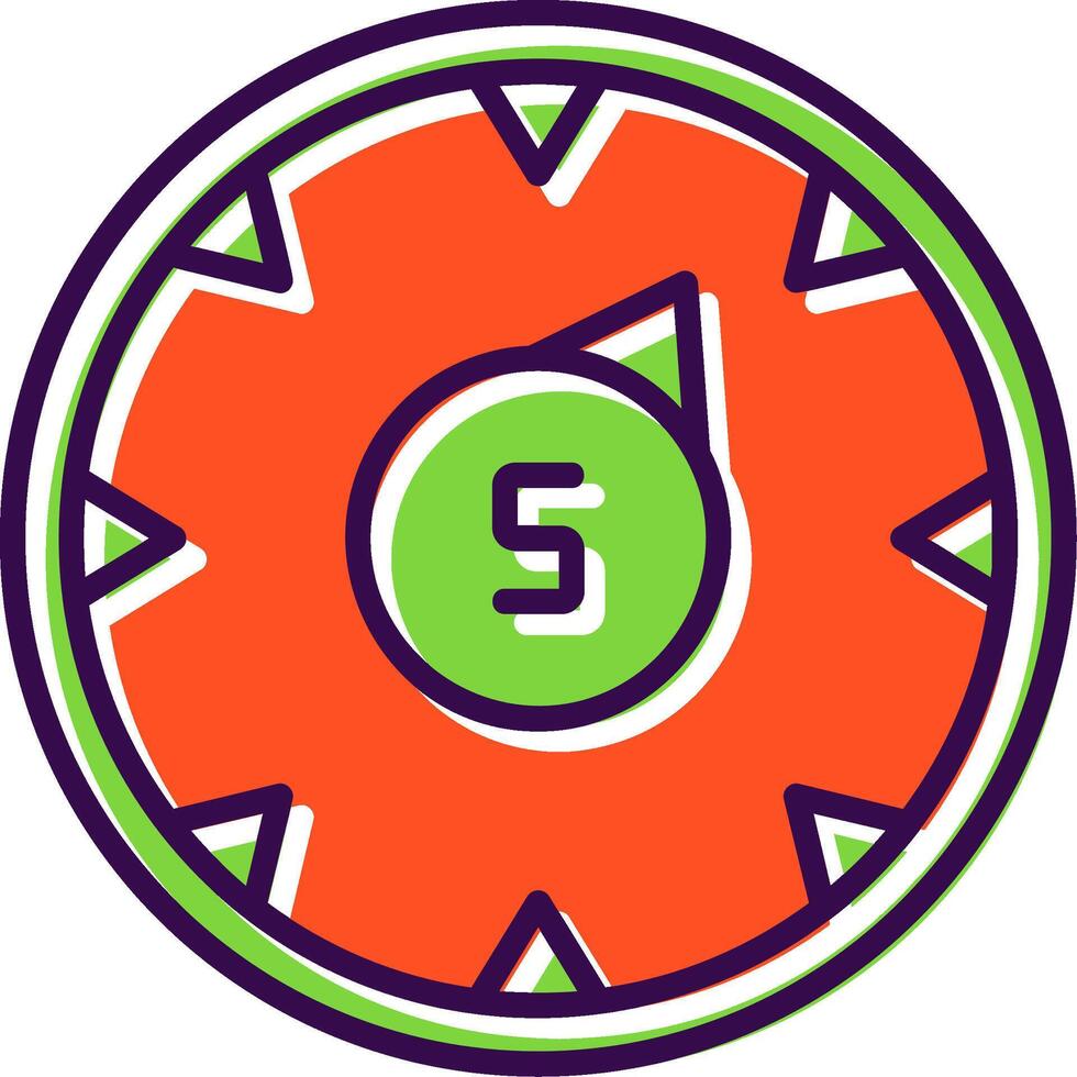 Gauge filled Design Icon vector