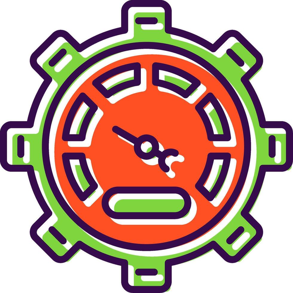 Speedometer filled Design Icon vector