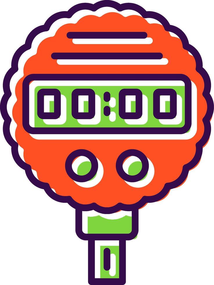 Pressure Gauge filled Design Icon vector