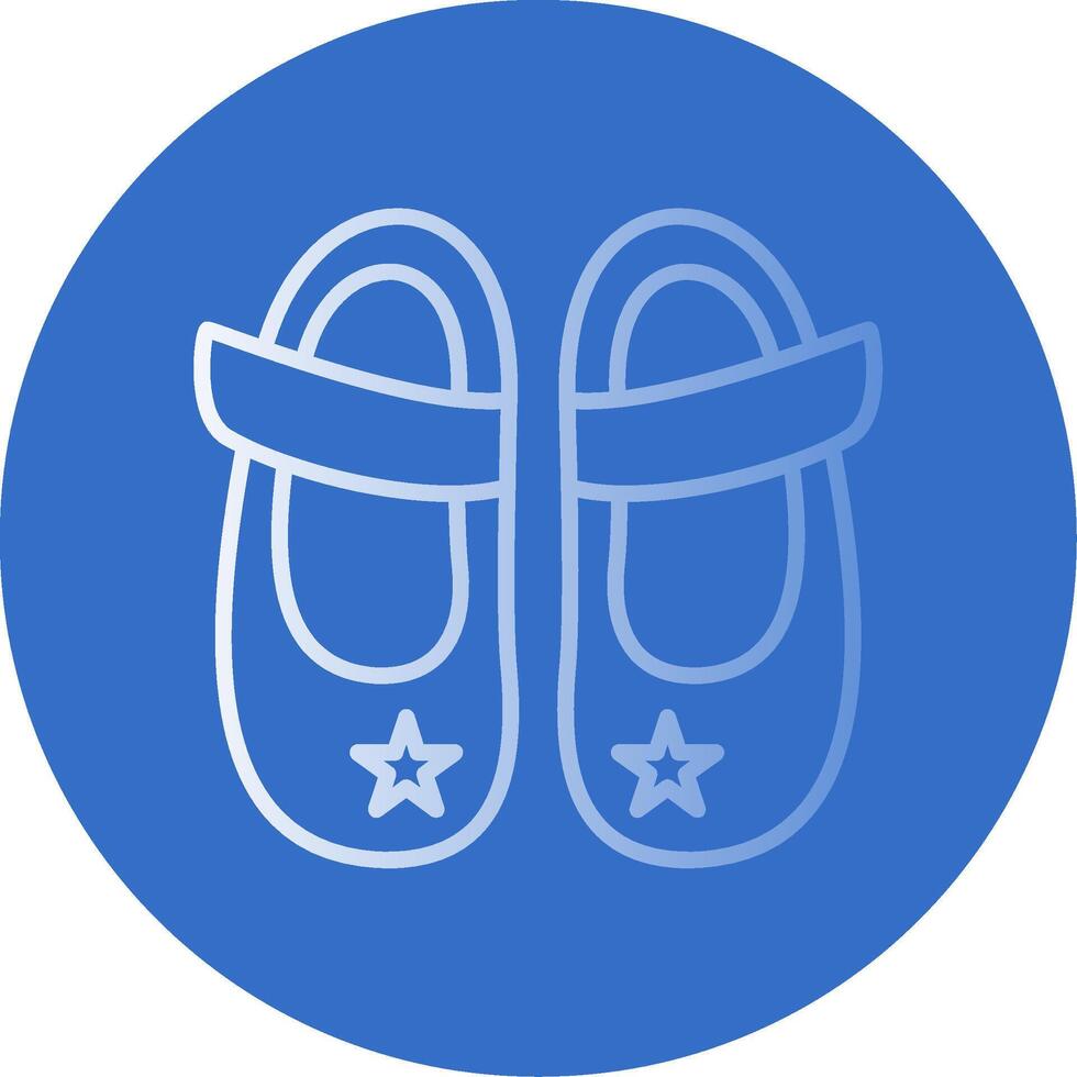 Baby Shoe Flat Bubble Icon vector