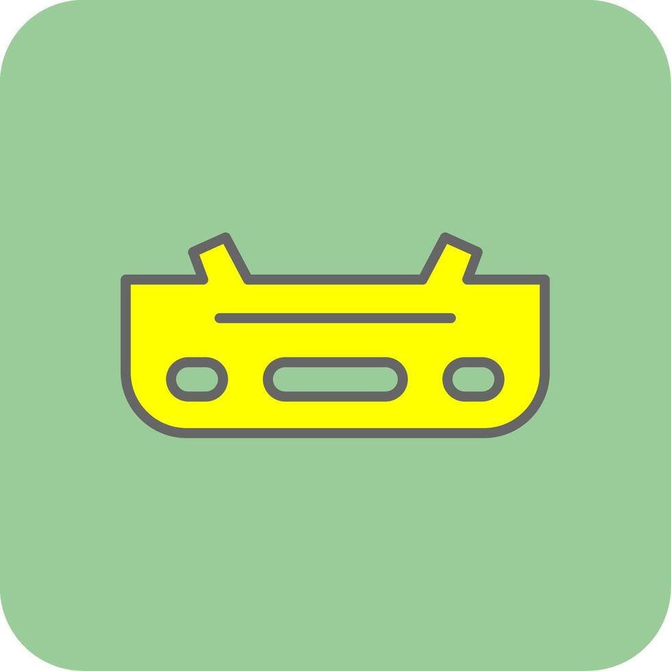 Bumper Filled Yellow Icon vector