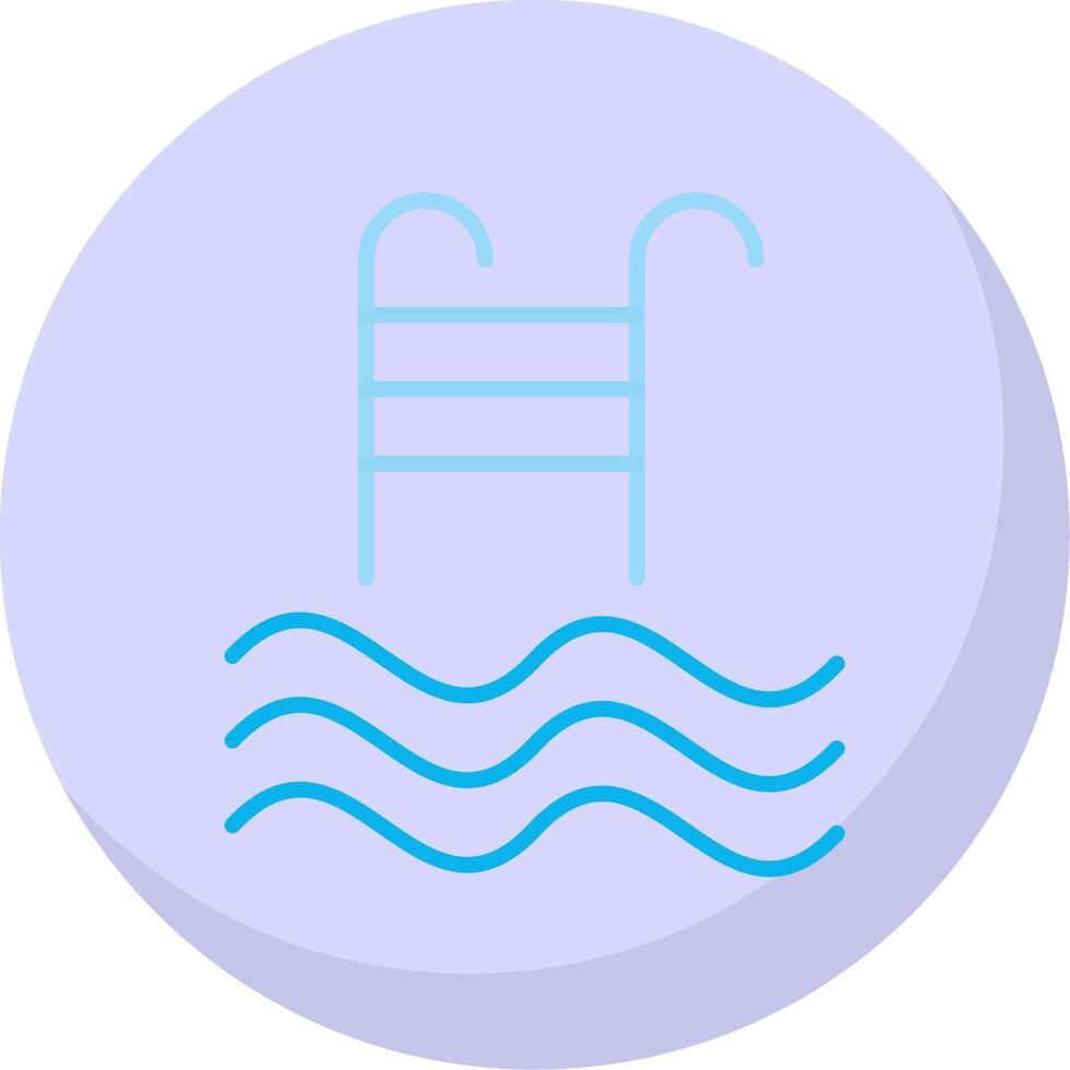 Swimming Pool Flat Bubble Icon vector