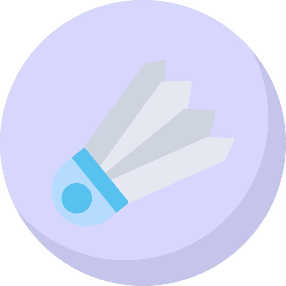 Shuttlecock Flat Bubble Icon vector