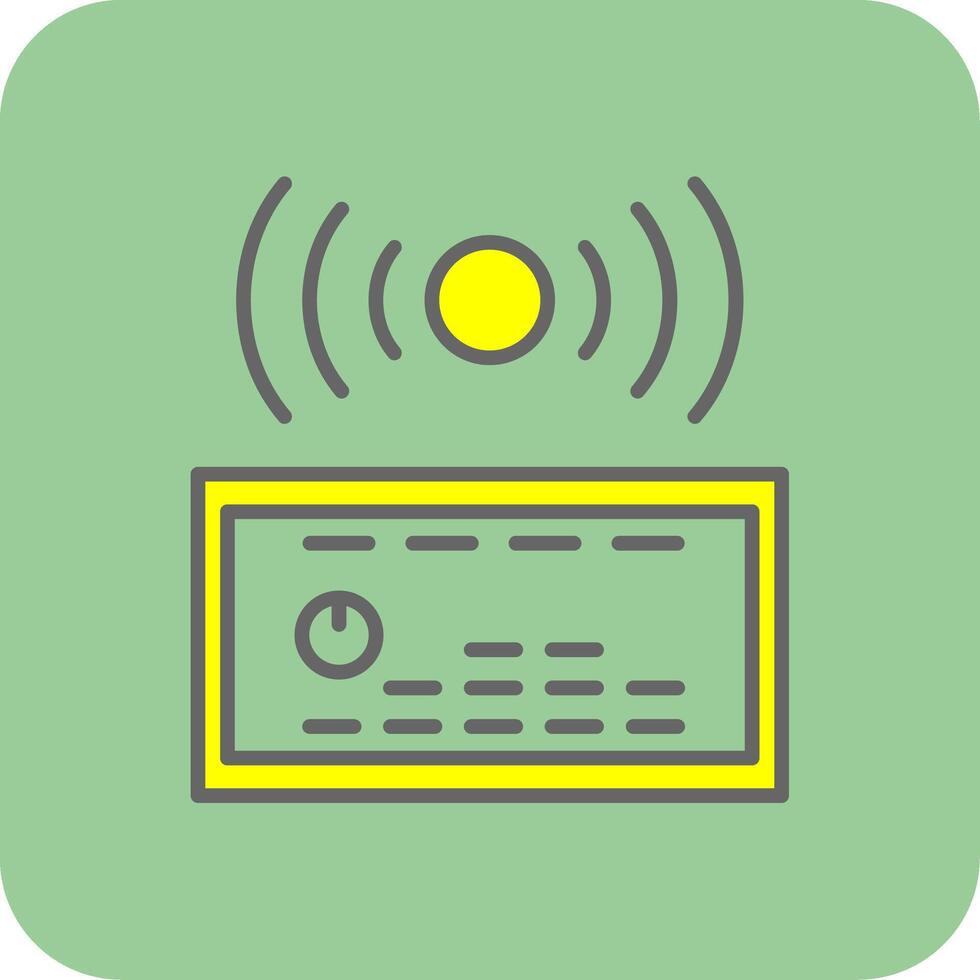 Sound System Filled Yellow Icon vector