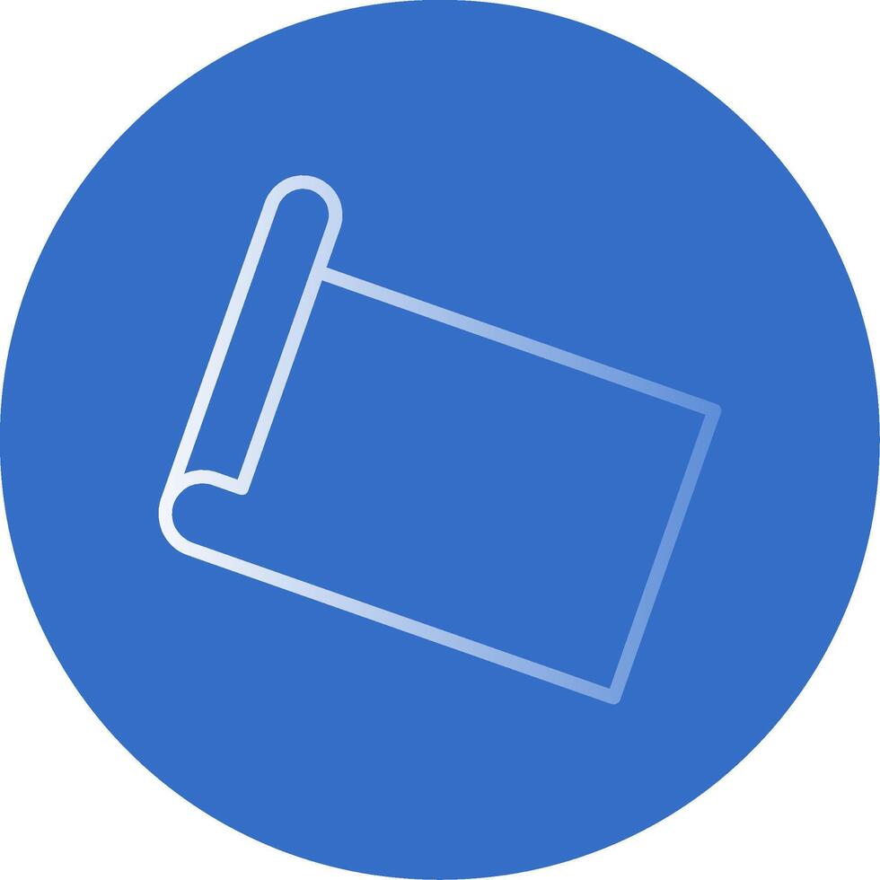 Yoga Mat Flat Bubble Icon vector