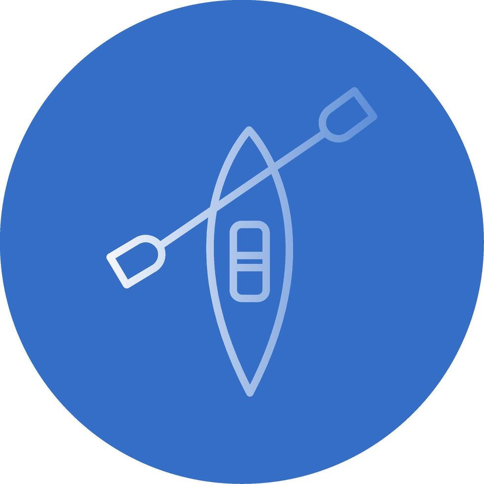 Canoe Flat Bubble Icon vector
