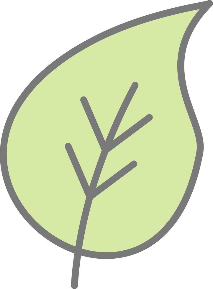 Leaf Line Filled Light Icon vector