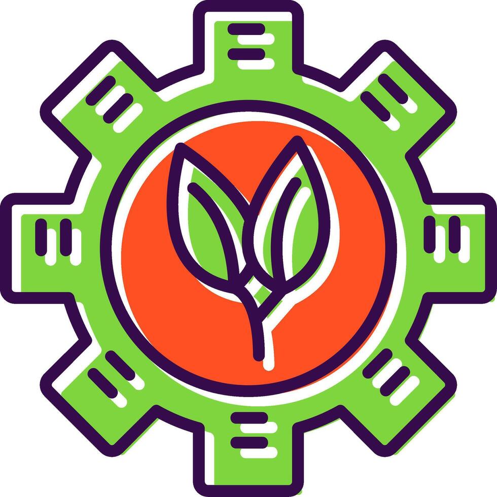 Eco filled Design Icon vector