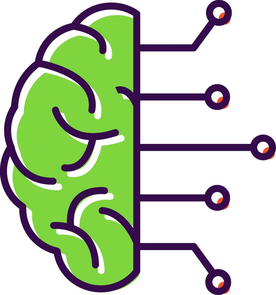 Brain filled Design Icon vector