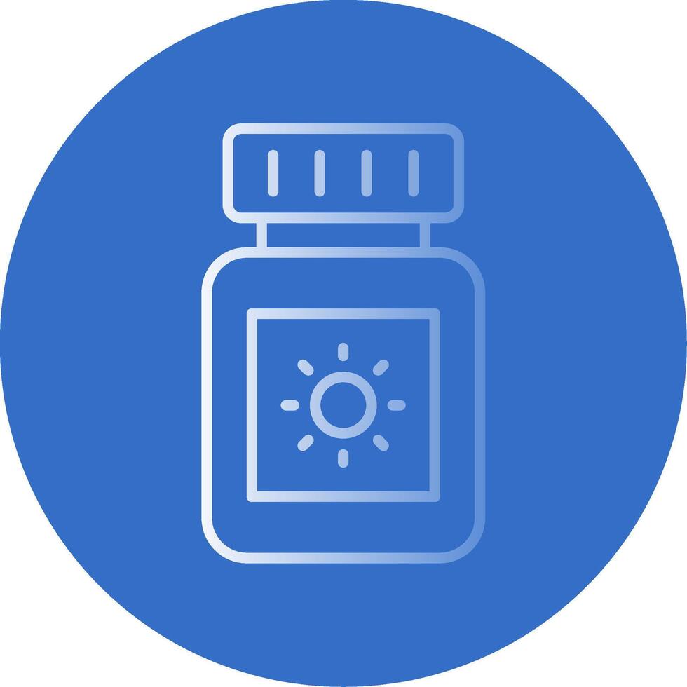 Sun Block Flat Bubble Icon vector