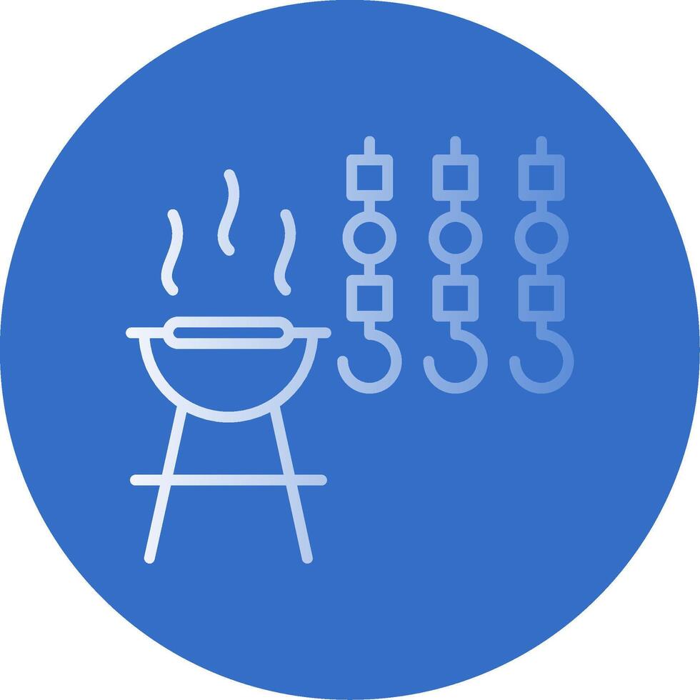 Bbq Flat Bubble Icon vector