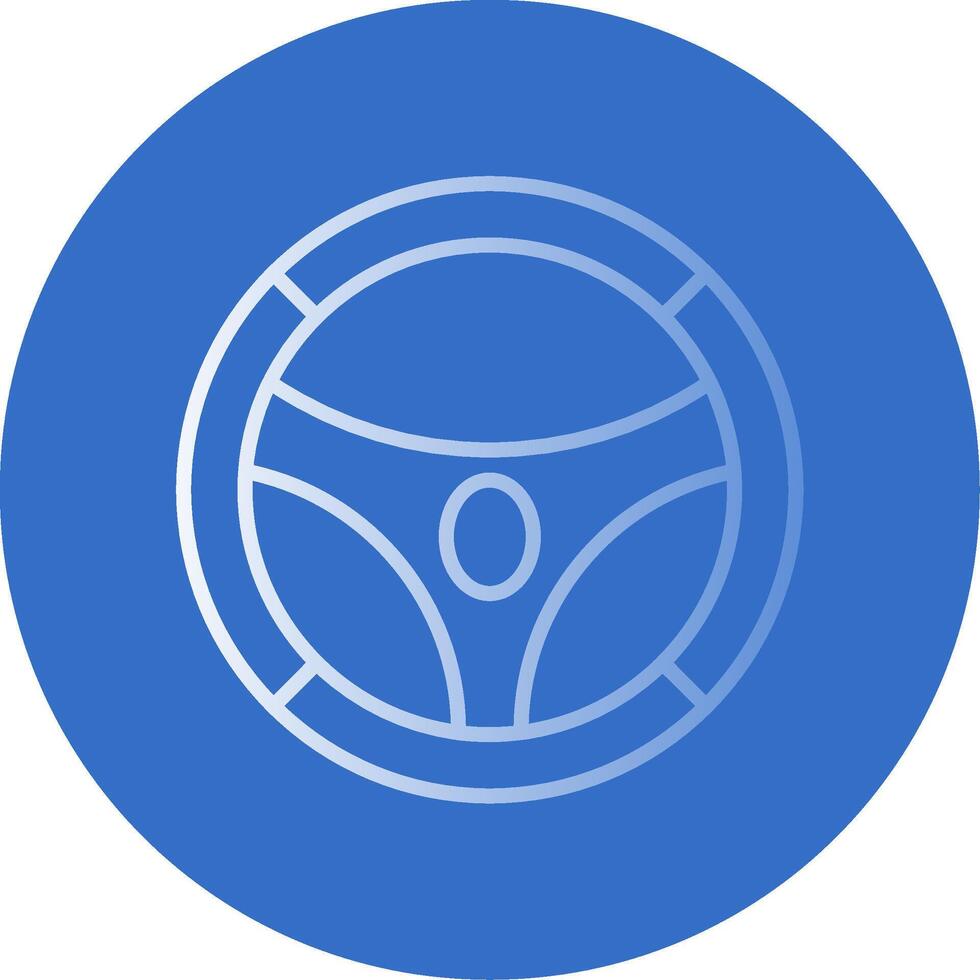 Steering Wheel Flat Bubble Icon vector