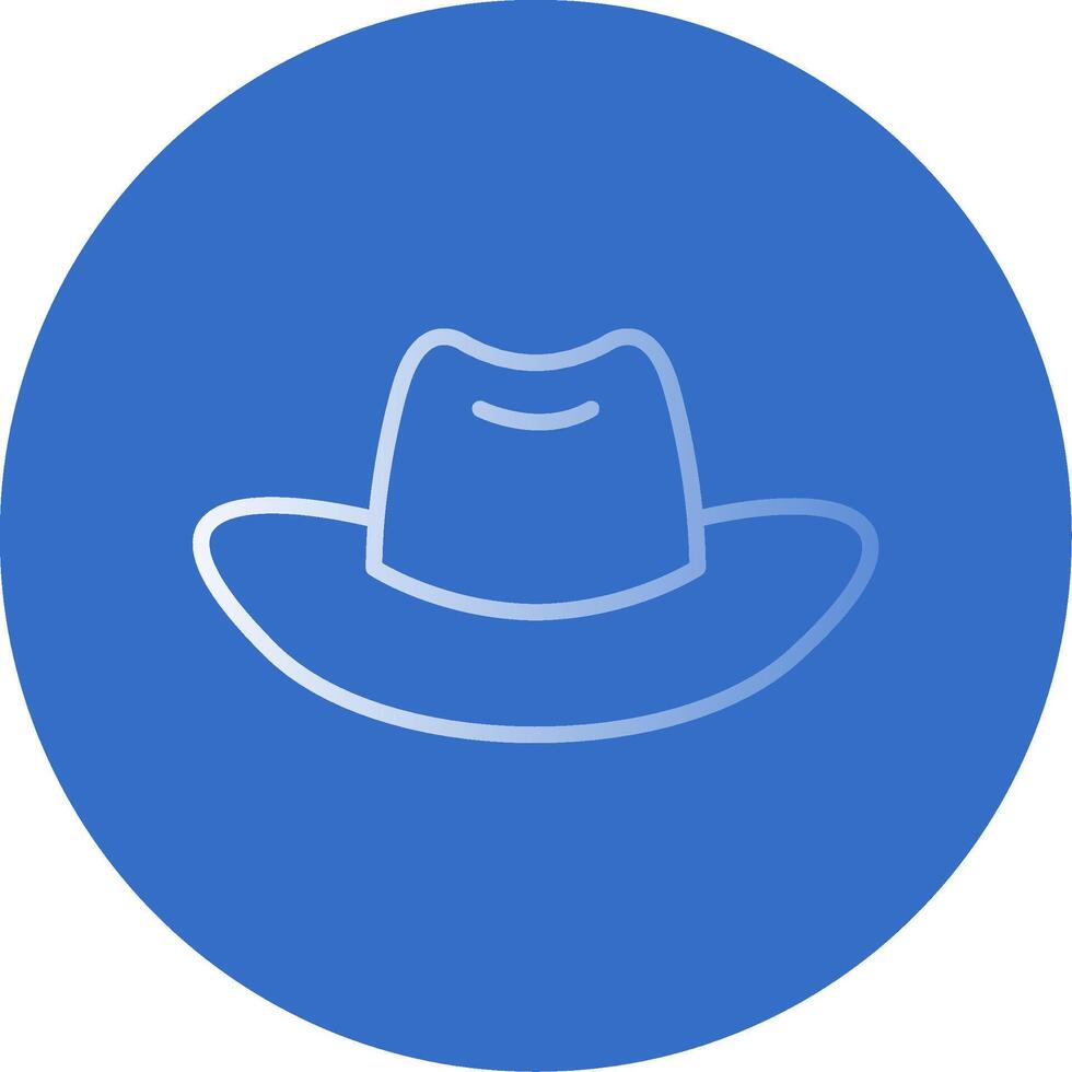 Cowboy Hat Flat Bubble Icon vector