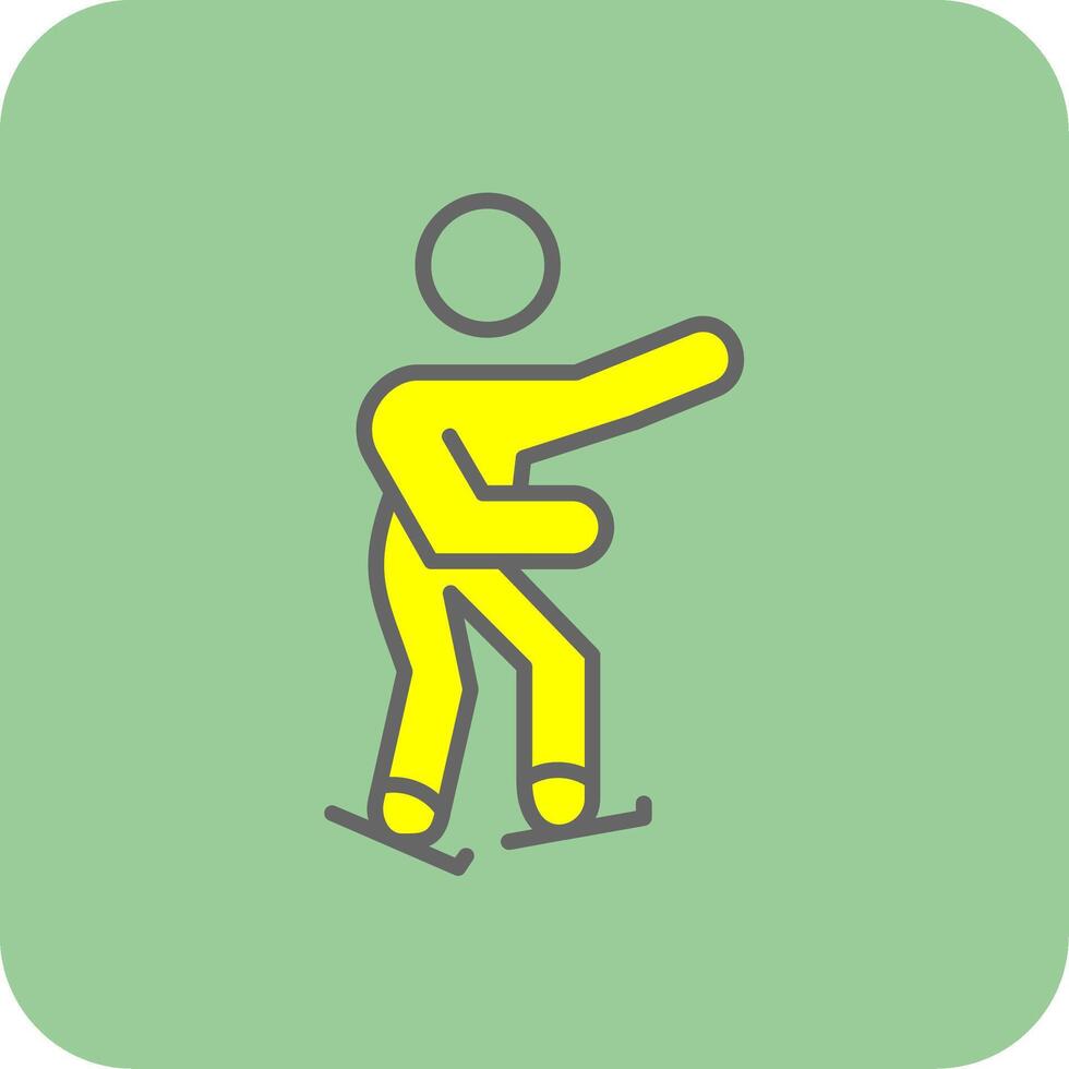 Skater Filled Yellow Icon vector