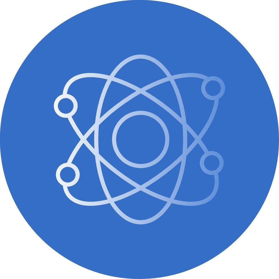 Atomic Flat Bubble Icon vector
